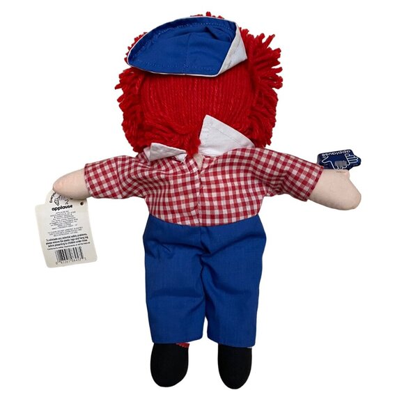 Vintage Classic Raggedy Annn 12" Blue Pants Applause Gingham Top Blue Hat 1991 - Picture 2 of 6